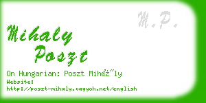 mihaly poszt business card